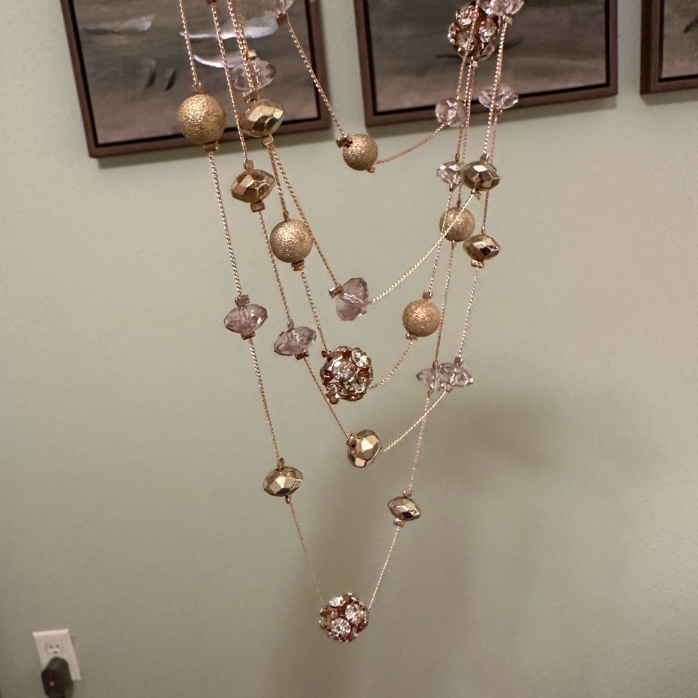 Gold multi-layered necklace